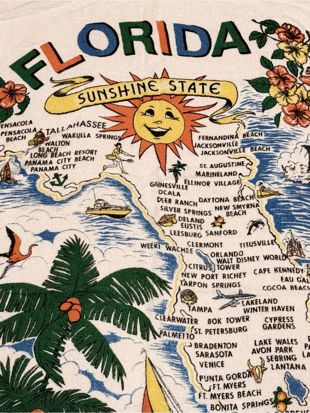 Two vintage beach towels- Florida and Guatemala. Sewing project?